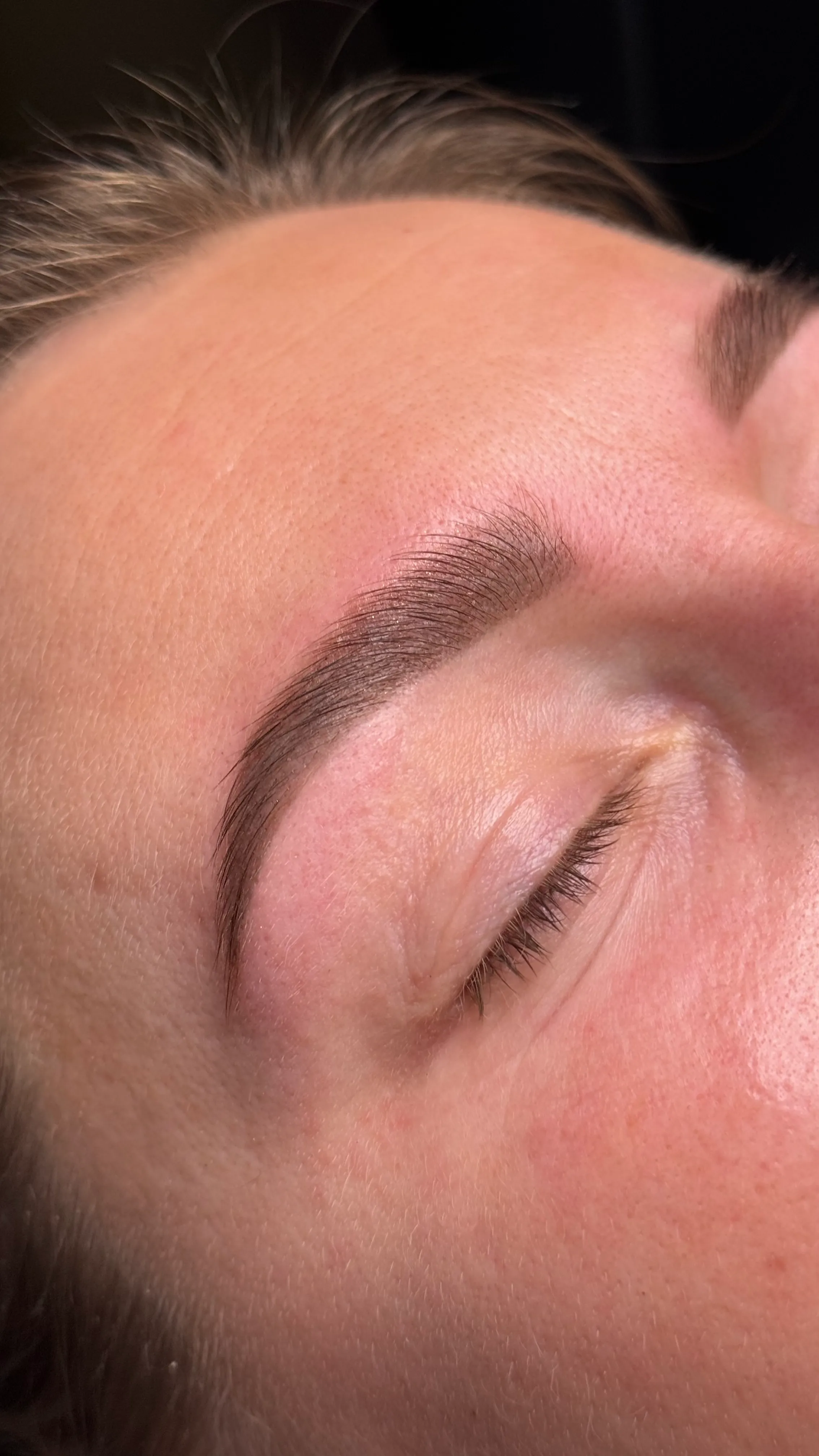 Brow detail in close-up